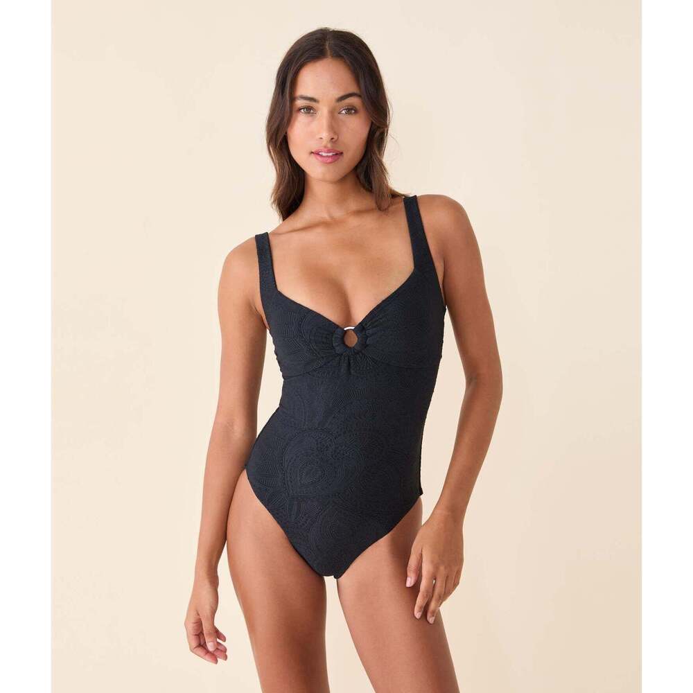 Andie The Lori One Piece - Paisley - Black Paisley - Classic Size LBLACK / L